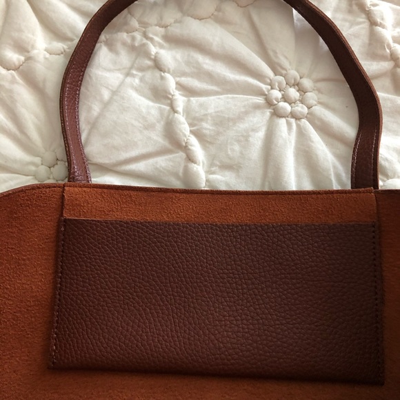 Vince Camuto Career Brown Vegan Leather Tote - Picture 8 of 8